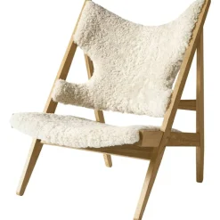 Knitting Loungestol, Ek / Fårskinn Curly Nature