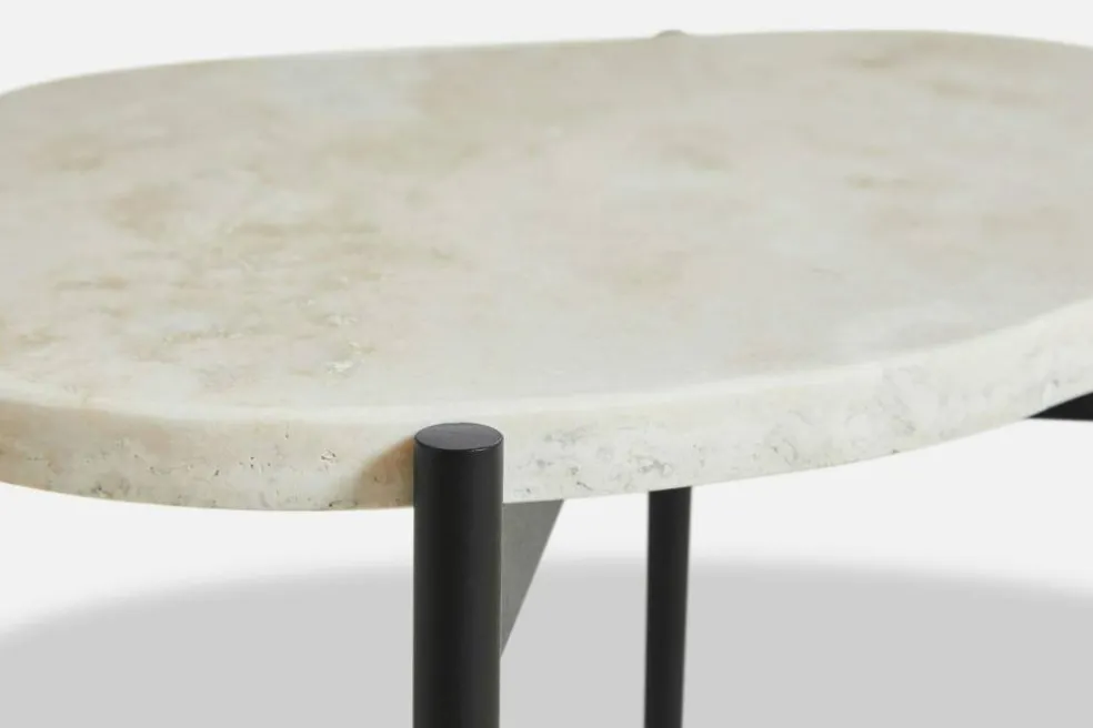 LA TERRA Soffbord Travertin Ivory L: 95 cm