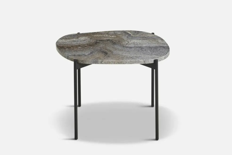 LA TERRA Soffbord Travertin Grå, L: 95 cm