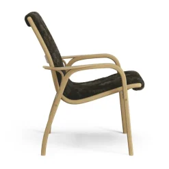 Laminett Fåtölj Fårskinn, Oljad Ek / Espresso