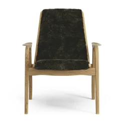 Laminett Fåtölj Fårskinn, Oljad Ek / Espresso