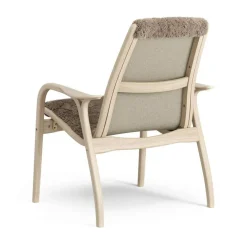 Laminett Fåtölj Fårskinn, Vitpigmenterad Lackad ek / Sahara