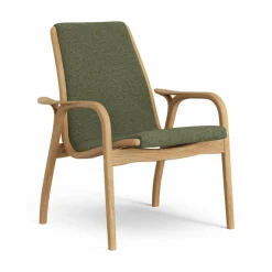 Laminett Fåtölj Tyg, Oljad Ek / Mossgrön