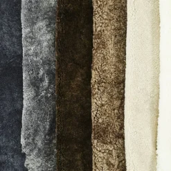 Lamino Fåtölj Med Fotpall Fårskinn, Scandinavian Grey / Lackad Bok