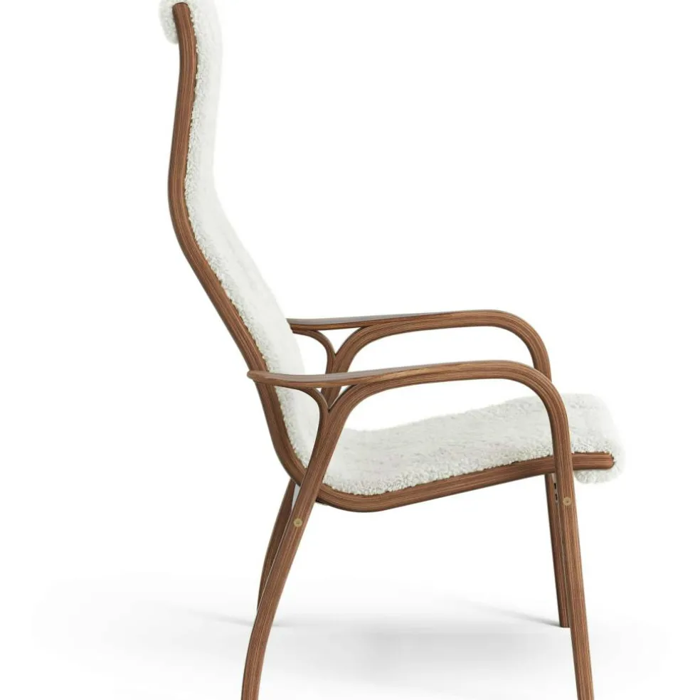 Lamino Fåtölj, Naturlackerad Valnöt / Fårskinn Off-white