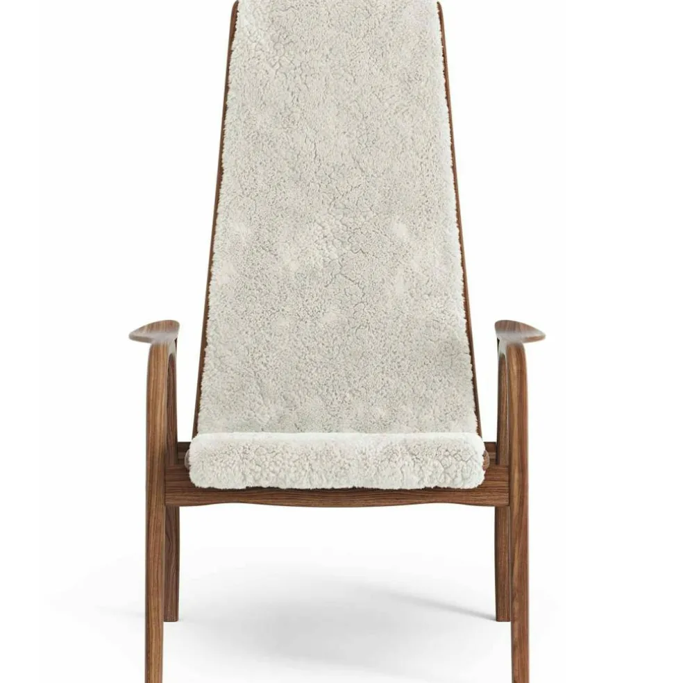 Lamino Fåtölj, Naturlackerad Valnöt / Fårskinn Off-white