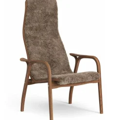 Lamino Fåtölj, Naturlackerad Valnöt / Fårskinn Sahara