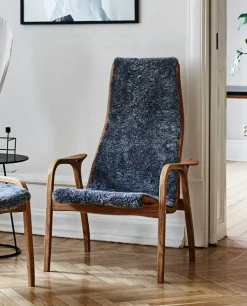 Lamino Fåtölj, Oljad Ek / Fårskinn Scandinavian Grey