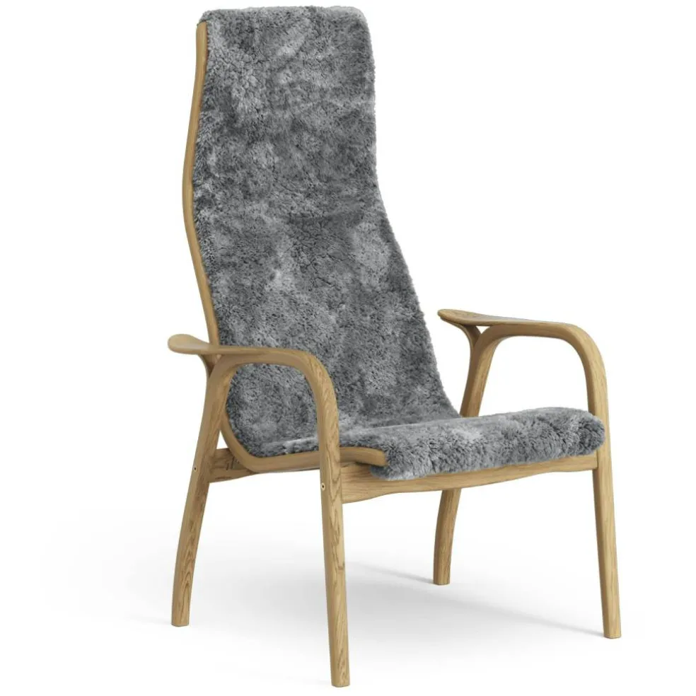 Lamino Fåtölj, Oljad Ek / Fårskinn Scandinavian Grey
