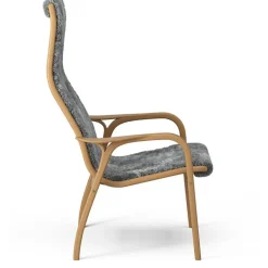 Lamino Fåtölj, Oljad Ek / Fårskinn Scandinavian Grey