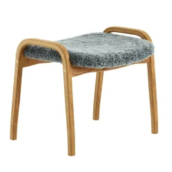 Lamino Pall Fårskinn/Oljad Ek, Scandinavian Grey