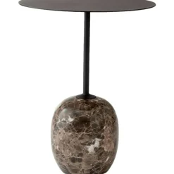 Lato LN8 Bord 40 cm, Warm Black / Emparador Marble