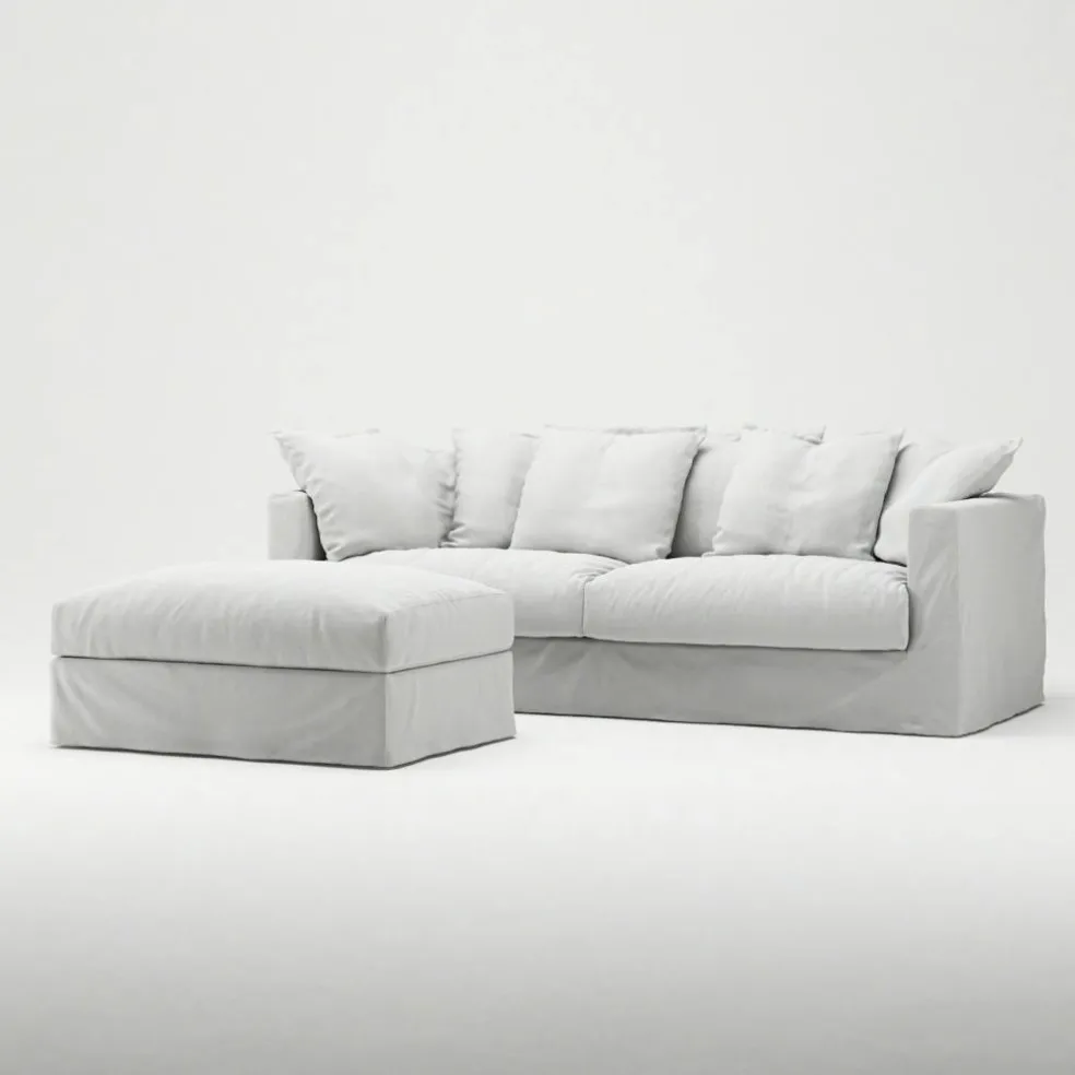 Le Grand Air Fotpall Bomull, Vit