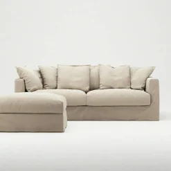 Le Grand Air Fotpall Bomull, Beige