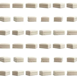 Le Grand Air Fotpall Bomull, Beige