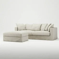 Le Grand Air Fotpall Linne, Creamy White