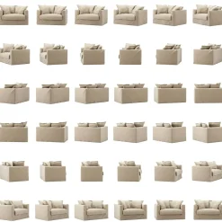 Le Grand Air Love Seat Bomull, Beige