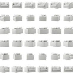 Le Grand Air Love Seat Bomull, Vit