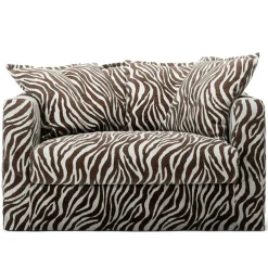 Le Grand Air Love Seat Chenille, Zebra