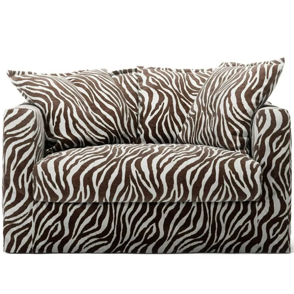 Le Grand Air Love Seat Chenille, Zebra