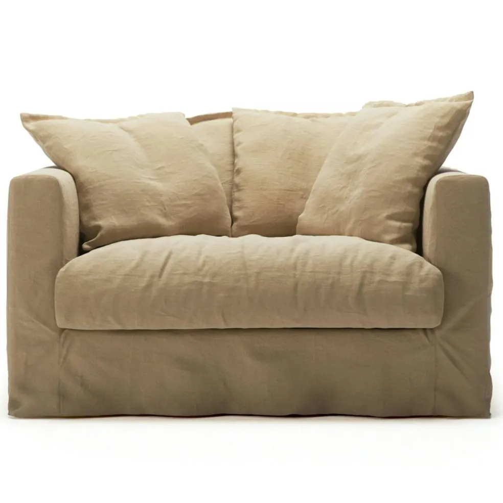 Le Grand Air Love Seat Linne, Desert Sand
