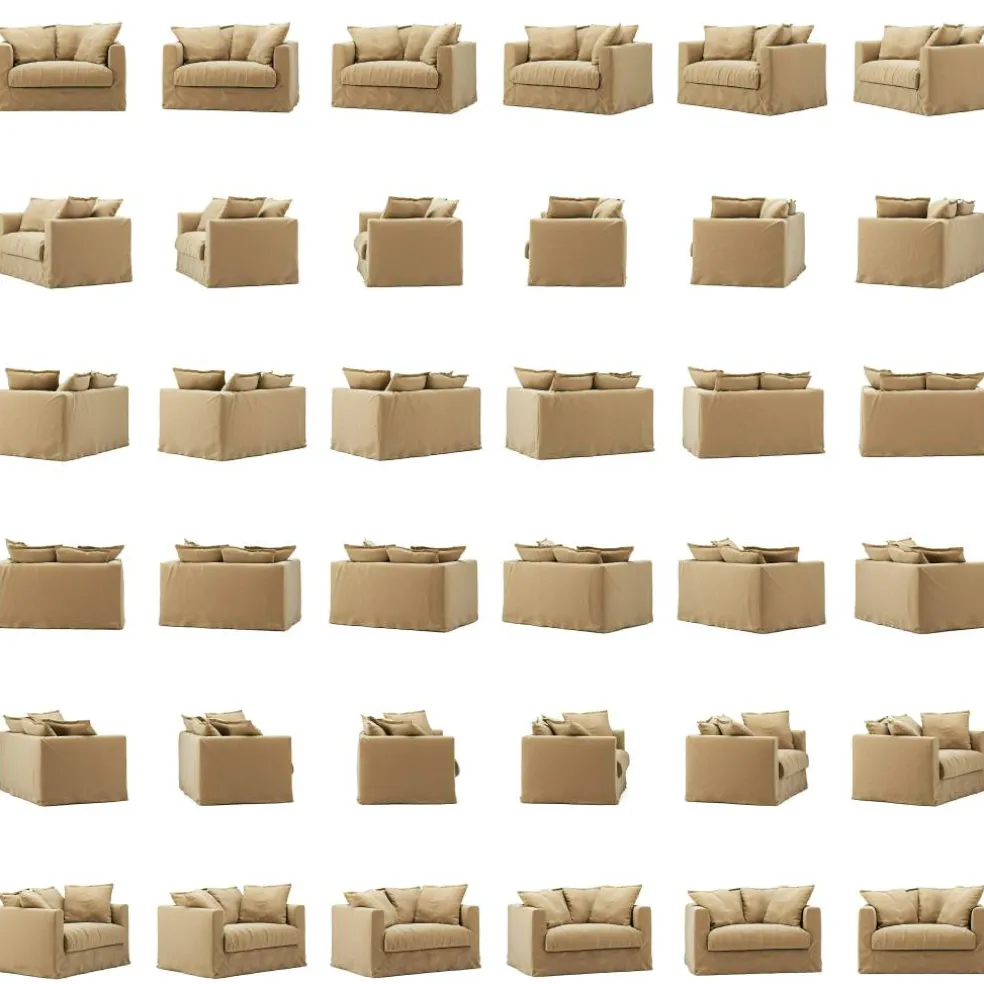 Le Grand Air Love Seat Linne, Desert Sand