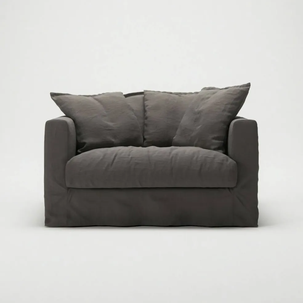 Le Grand Air Love Seat Linne, Smokey Granite
