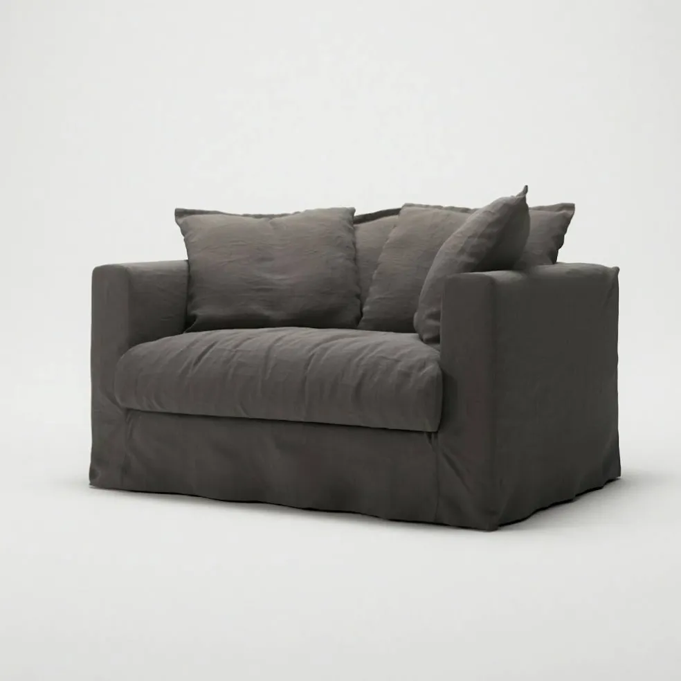 Le Grand Air Love Seat Linne, Smokey Granite