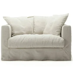 Le Grand Air Love Seat Linne, Creamy White