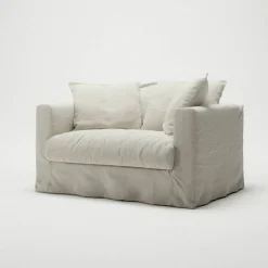 Le Grand Air Love Seat Linne, Creamy White