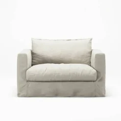 Le Grand Air Nou Love Seat Linne, Creamy White