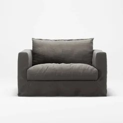 Le Grand Air Nou Love Seat Linne, Smokey Granite