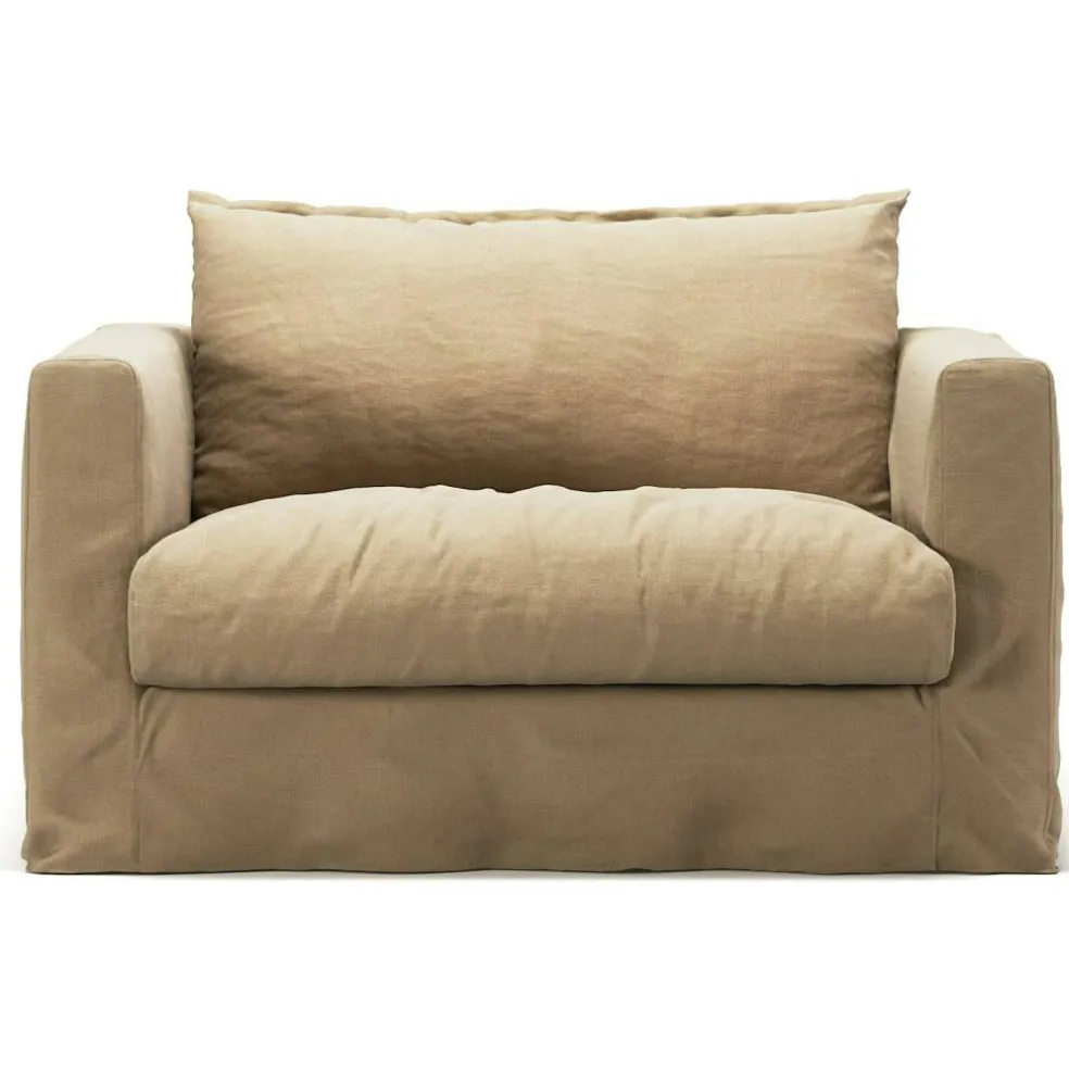 Le Grand Air Nou Love Seat Linne, Desert Sand