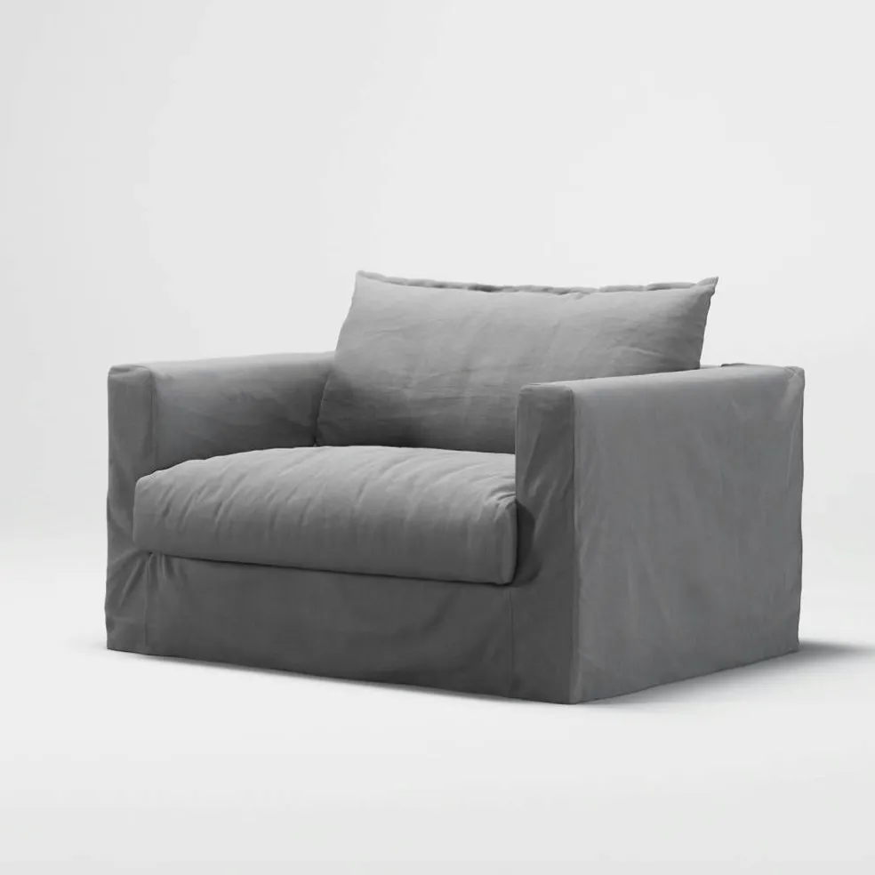 Le Grand Air Nou Love Seat Bomull, Ljusgrå