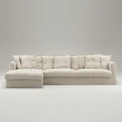 Le Grand Air 3-Sitssoffa Bomull Divan Vänster, Beige