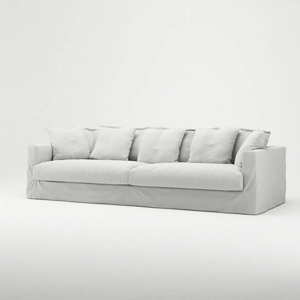 Le Grand Air 4-Sitssoffa Bomull, Vit