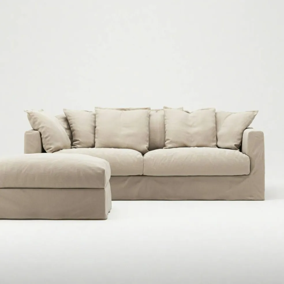 Le Grand Air 3-Sitssoffa Bomull, Beige