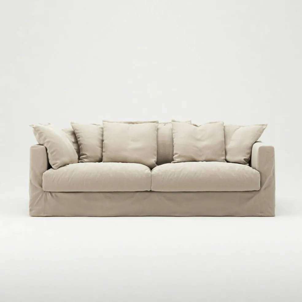 Le Grand Air 3-Sitssoffa Bomull, Beige