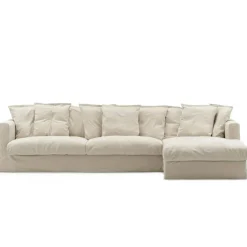 Le Grand Air 3-Sitssoffa Bomull Divan Höger, Beige