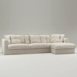 Le Grand Air 3-Sitssoffa Bomull Divan Höger, Beige