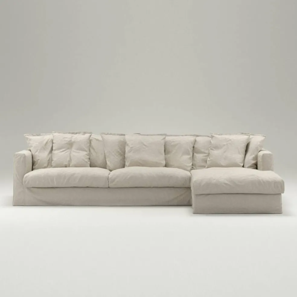 Le Grand Air 3-Sitssoffa Linne Divan Höger, Natural Blonde