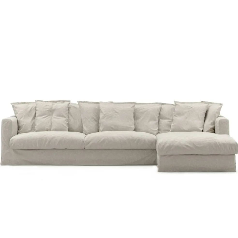 Le Grand Air 3-Sitssoffa Linne Divan Höger, Natural Blonde