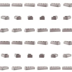 Le Grand Air 4-Sitssoffa Linne, Misty Grey