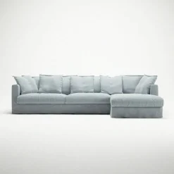 Le Grand Air 3-Sitssoffa Linne Divan Höger, Nordic Sky