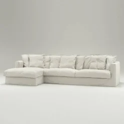 Le Grand Air 3-Sitssoffa Linne Divan Vänster, Creamy White
