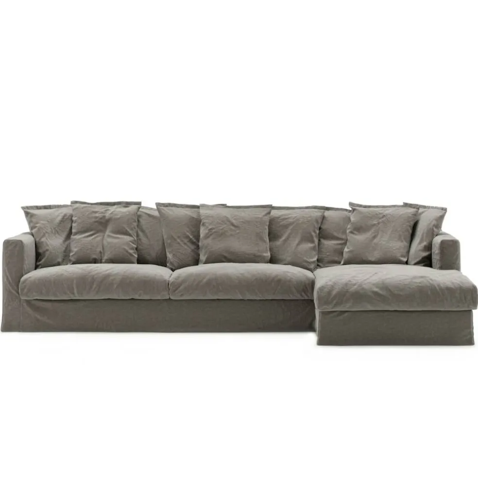 Le Grand Air 3-Sitssoffa Linne Divan Höger, Smokey Granite