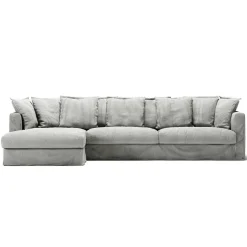 Le Grand Air 3-Sitssoffa Linne Divan Vänster, Ash Stripe