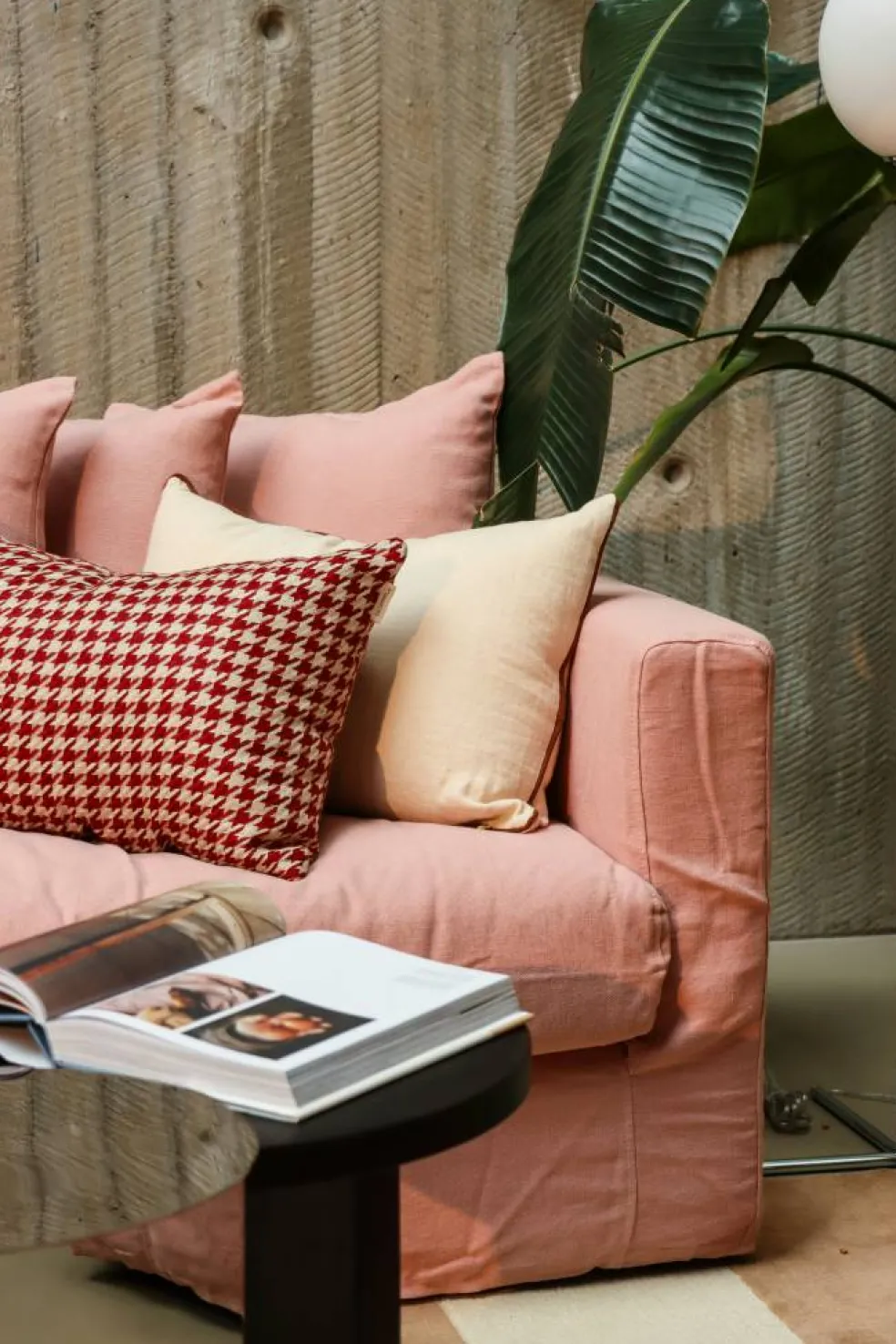 Le Grand Air 3-Sitssoffa Linne, Tender Blush