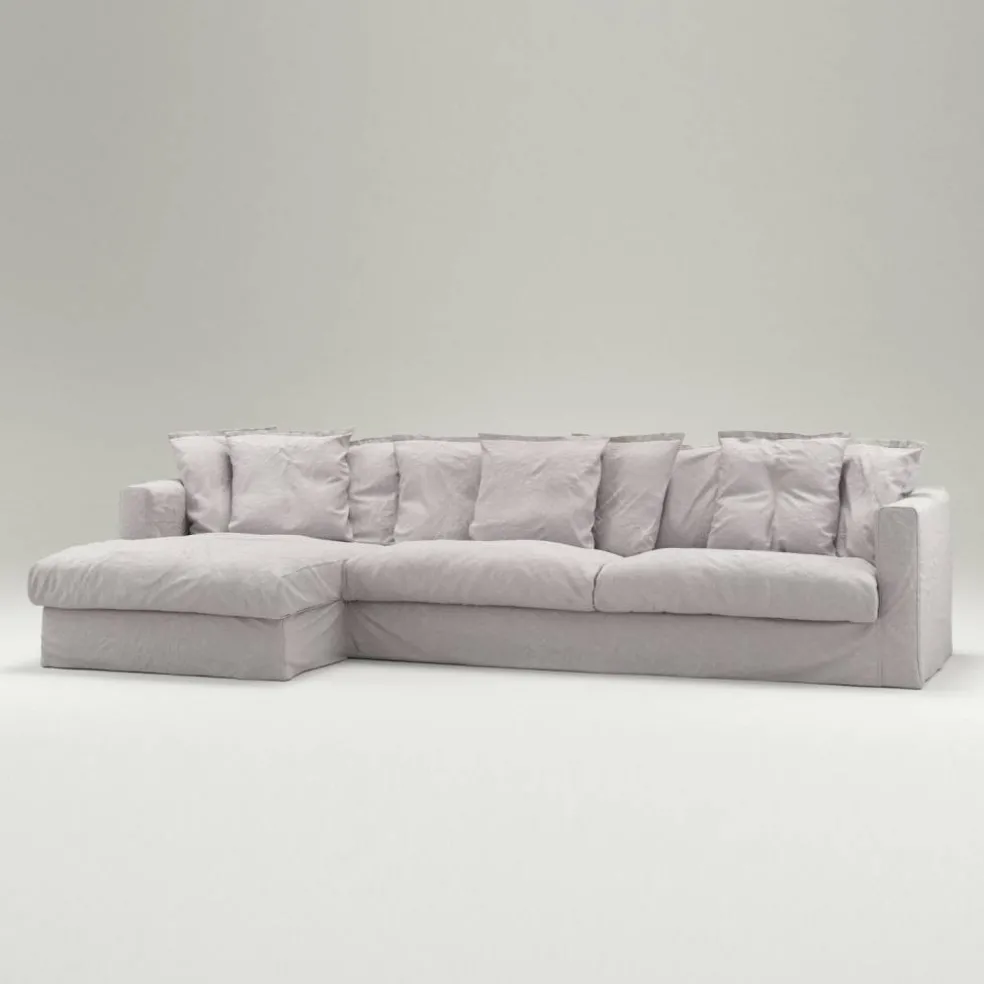 Le Grand Air 3-Sitssoffa Linne Divan Vänster, Misty Grey