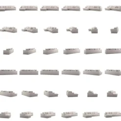 Le Grand Air 3-Sitssoffa Linne Divan Vänster, Misty Grey